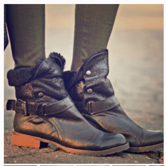 Matt Bernson Tundra Shearling Black Boots 10 - Picture 10 of 11